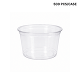 HD 16oz PET Clear Round Salad Container Dessert Cup | 117mm Top - 500 pcs