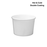 HD 16oz White Double Coating Paper Soup Cup | 115mm Top (Base Only) - 500 Pcs
