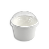 HD 16oz White Double Coating Paper Soup Cup | 115mm Top (Base Only) - With Dome Lid