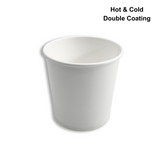 HD 24oz White Double Coating Paper Soup Cup | 115mm Top (Base Only) - 500 Pcs