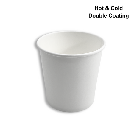 HD 24oz White Double Coating Paper Soup Cup | 115mm Top (Base Only) - 500 Pcs