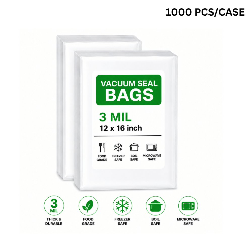 HD31216 3mil Clear Vacuum Bag | 12x16" - 1000 Pcs