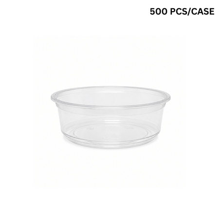 HD 8oz PET Clear Round Salad Container & Dessert Cup | 117mm Top (500 Pcs/Case)