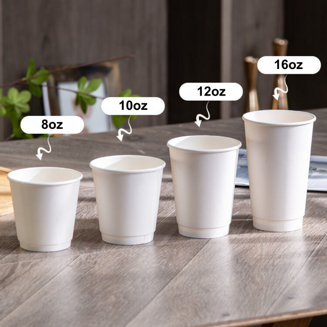 HD 10oz White Double Wall Insulated To Go Coffee Paper Cup - 500 Pcs ...
