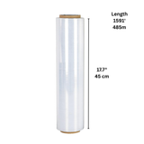 Heavy Duty Clear Pallet Wrap Stretch Wrap Film Roll | 17.7" x 1591'-size