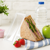 J106 PET | Clear Triangular Hinged Sandwich Container | 5.91x2.76x3.94"