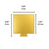 JK0007 | 3.54x3.54" Golden Square Cake Paper Pad W/ Handle - size