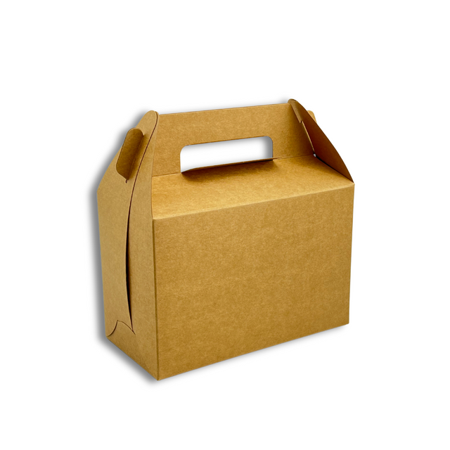 Kraft Cake Paper Box Pastry Box W/ Handle | 7.5x3.75x5