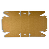 Kraft Cake Paper Box Pastry Box W/ Handle | 7.5x3.75x5" - unfolded