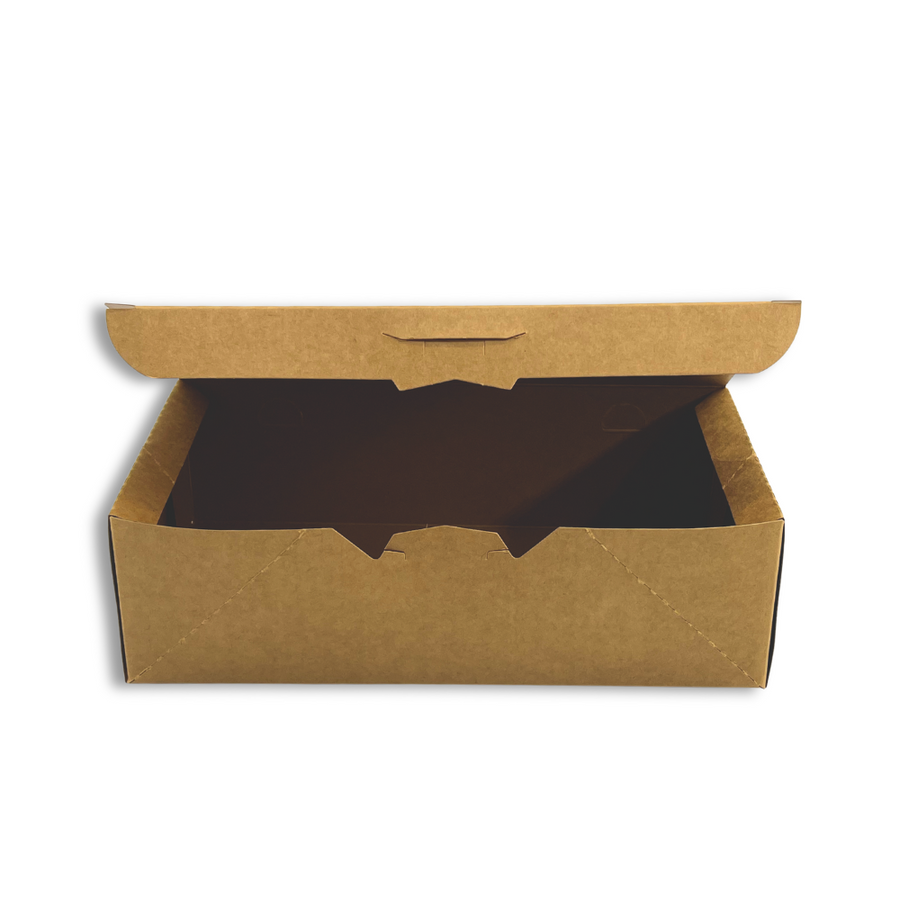 Kraft Fried Chicken Foldable Rectangular Paper Box 9.3x5x2.8