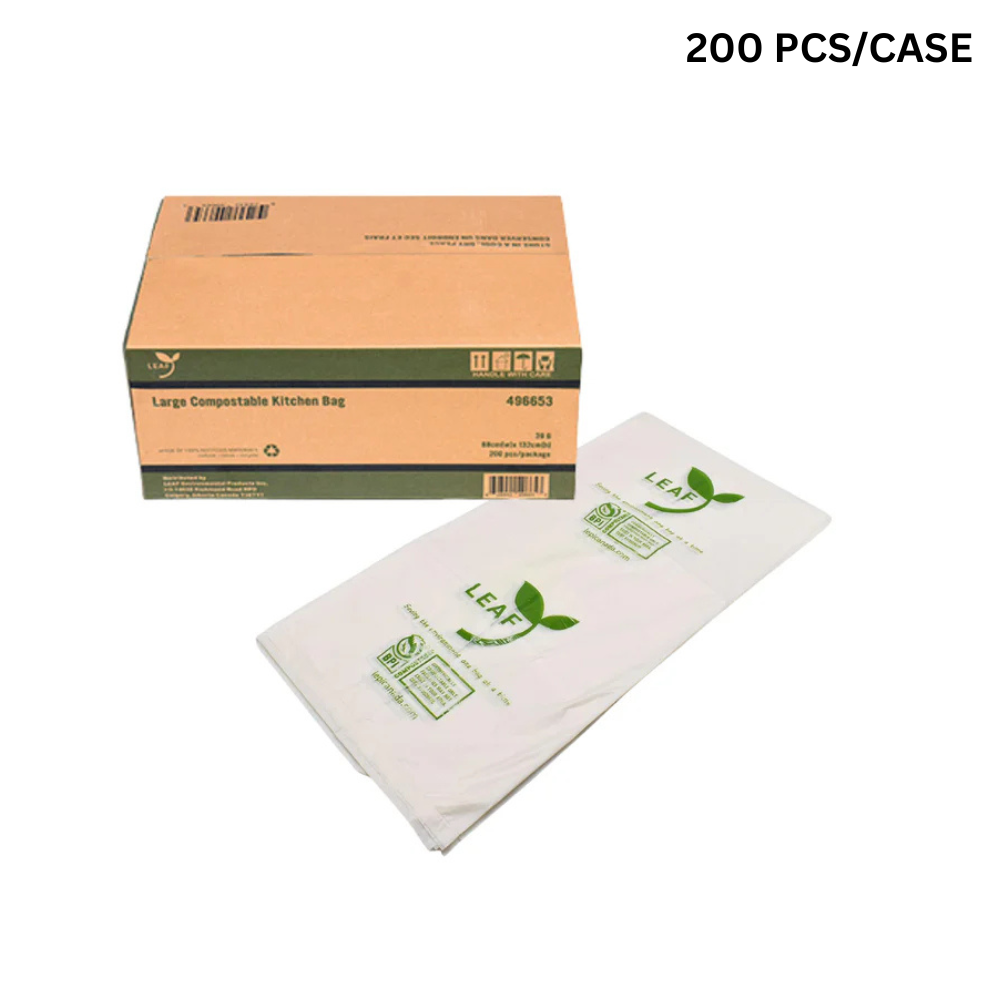 LEA496653 | 0.8mil Compostable Kitchen Bag Bin Liner | 35x52"