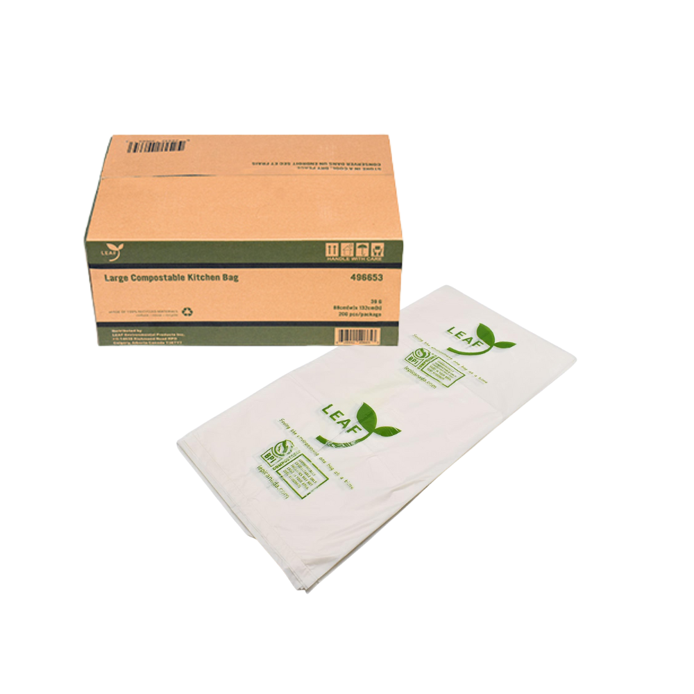 LEA496653 | 0.8mil Compostable Kitchen Bag Bin Liner | 35x52"