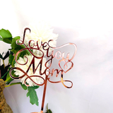 Mother's Day Cake Topper Decoration | Love You Mum - details