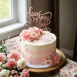 Mother's Day Cake Topper Decoration | Love You Mum - on the cake