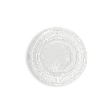 XT 75mm PET Sauce Lid | Fit 3.25/4/5.5oz PP Sauce Cup (Lid Only)