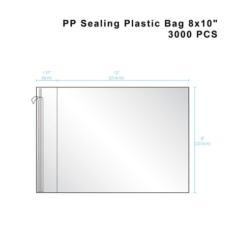 Transparent Self Adhesive PP Bag | 8x10" - 3000 Pcs