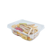 PLS-24 | 24oz PET Clear Rectangular Hinged Safety Lock Salad Container - 200 Sets