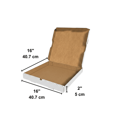 Plain Eco-Friendly Pizza Box 16x16x2"