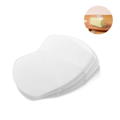 Plastic Clear Full Wrap Triangle Cake Slice Cover | 4.5x3.15x3.15"