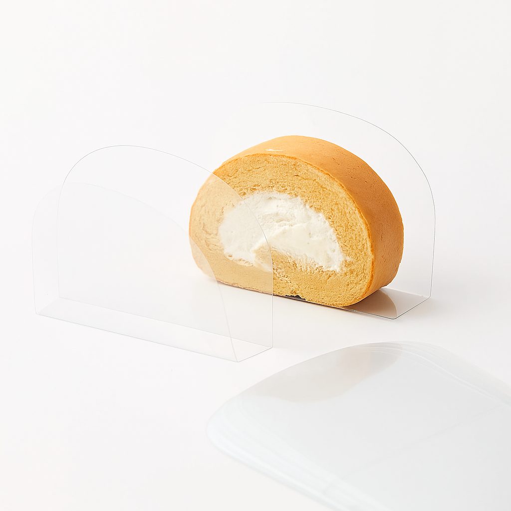 Plastic Clear Thick Slice Roll Cake Wrap Film | 4.33x1.58x3.15