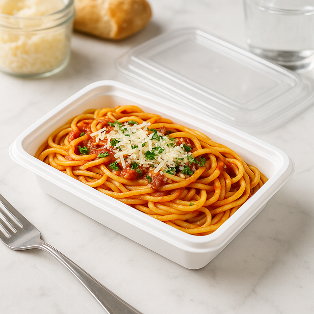 Re58 RE-58 | HD 58oz Microwaveable White Rectangular To Go Container W/ Lid ...