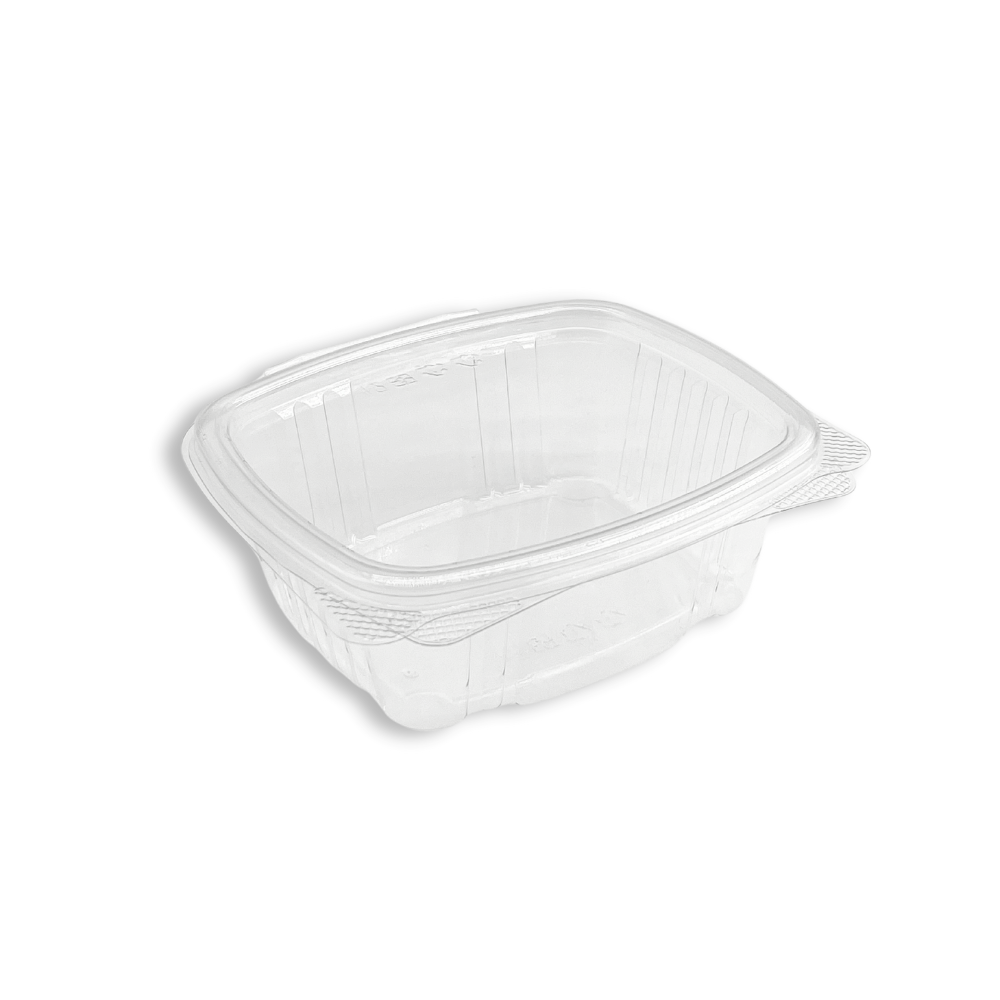 SL-L12 | 12oz PET Clear Rectangular Hinged Salad Container - 240 Sets