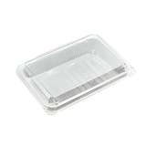 SSC-5B | Clear PET Rectangular Hinged Sushi Container | 7.8x5.3x2" - 200 Pcs