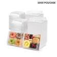 Square White Paper Cake Box W/ PET Lid | 5.5x5.12x2.56" - 1000 pcs