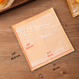 Sweet and Delicious Bakery Bag Clear Front Kraft Pastry Bag | 7x7.4" - size