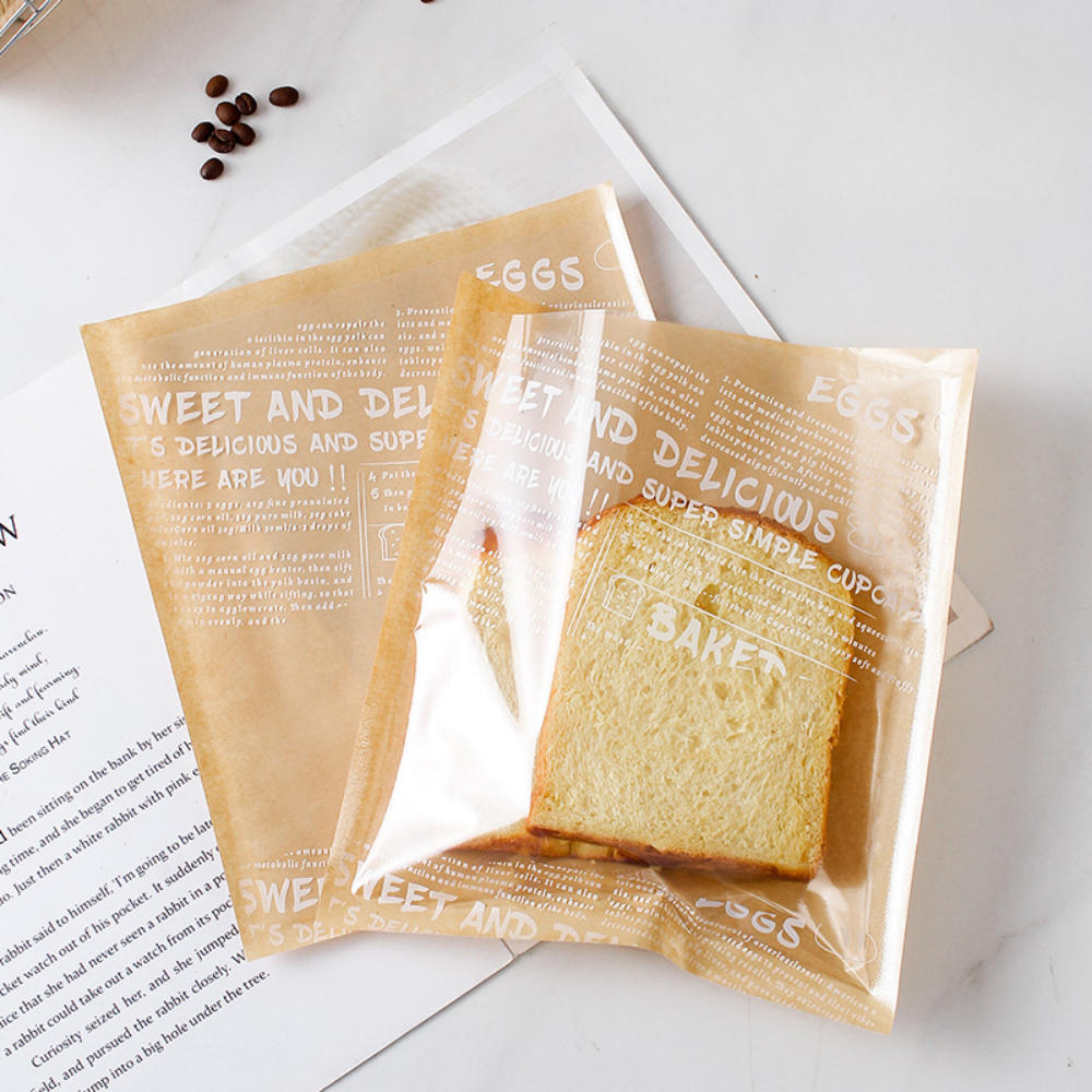 Sweet and Delicious Bakery Bag Clear Front Kraft Pastry Bag | 8.27x9.84"