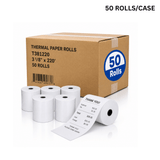 T381220 | 3 1/8" x 220' Thermal Receipt Paper Rolls-50 ROLLS