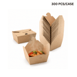 TCN308 #8 | 45oz Kraft Foldable Take Out Box | 6x4.72x2.5" (300 Pcs/Case)