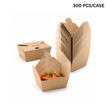 TCN308 #8 | 45oz Kraft Foldable Take Out Box | 6x4.72x2.5" (300 Pcs/Case)