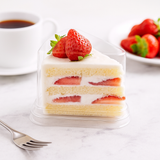 Triangular Clear Cake Slice Tray W/ Lid | 3.94x3.54x3.82"