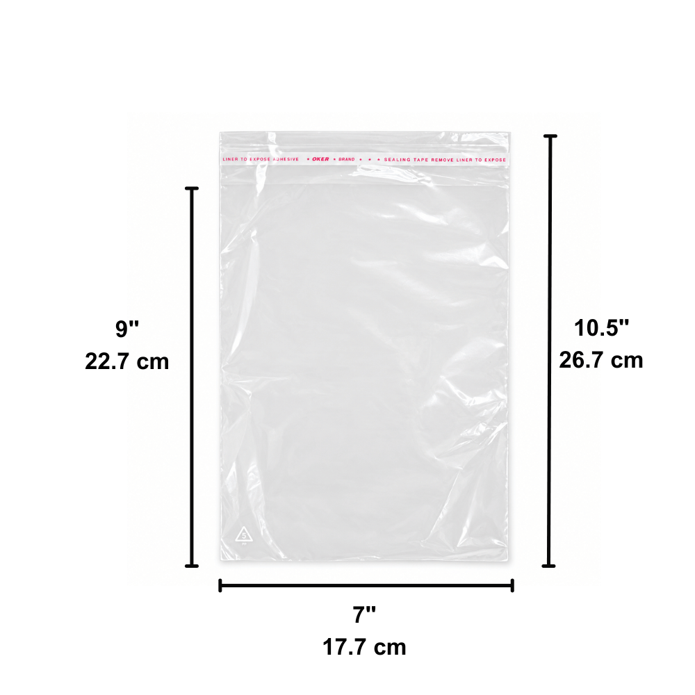 Ultra Clear Self Adhesive PP Bag Cellophane Treat Bag | 7x9" - size