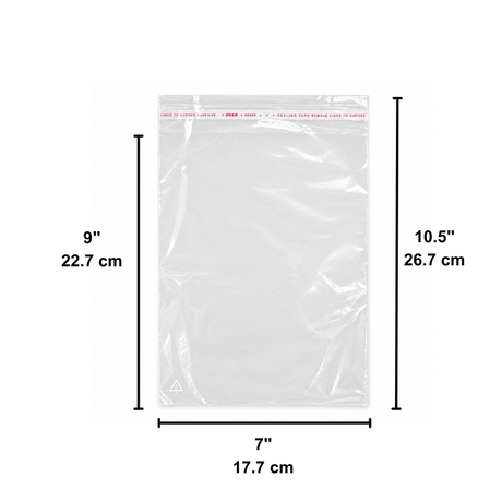 Ultra Clear Self Adhesive PP Bag Cellophane Treat Bag | 7x9" - size