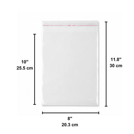 Ultra Clear Self Adhesive PP Bag Cellophane Treat Bag | 8x10" - size