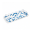 WP-02 | PET Blue Maple Pattern Sushi Tray W/ Lid | 8.66x3.54x1.77"