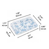 WP-05 | PET Blue Maple Pattern Sushi Tray W/ Lid | 7.28x5.12x1.77"-size