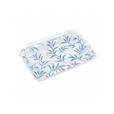 WP-05 | PET Blue Maple Pattern Sushi Tray W/ Lid | 7.28x5.12x1.77"
