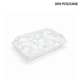 WP-09 | PET Leaf Pattern Sushi Tray W/ Lid | 9.45x5.9x1.77" - 300 pcs