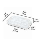 WP-09 | PET Leaf Pattern Sushi Tray W/ Lid | 9.45x5.9x1.77" - size