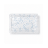 WP-09 | PET Leaf Pattern Sushi Tray W/ Lid | 9.45x5.9x1.77" - top