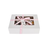 [Pre-order] White Rectangular Cake Paper Box W/ Window | 13x10x3.5" - 104 Pcs