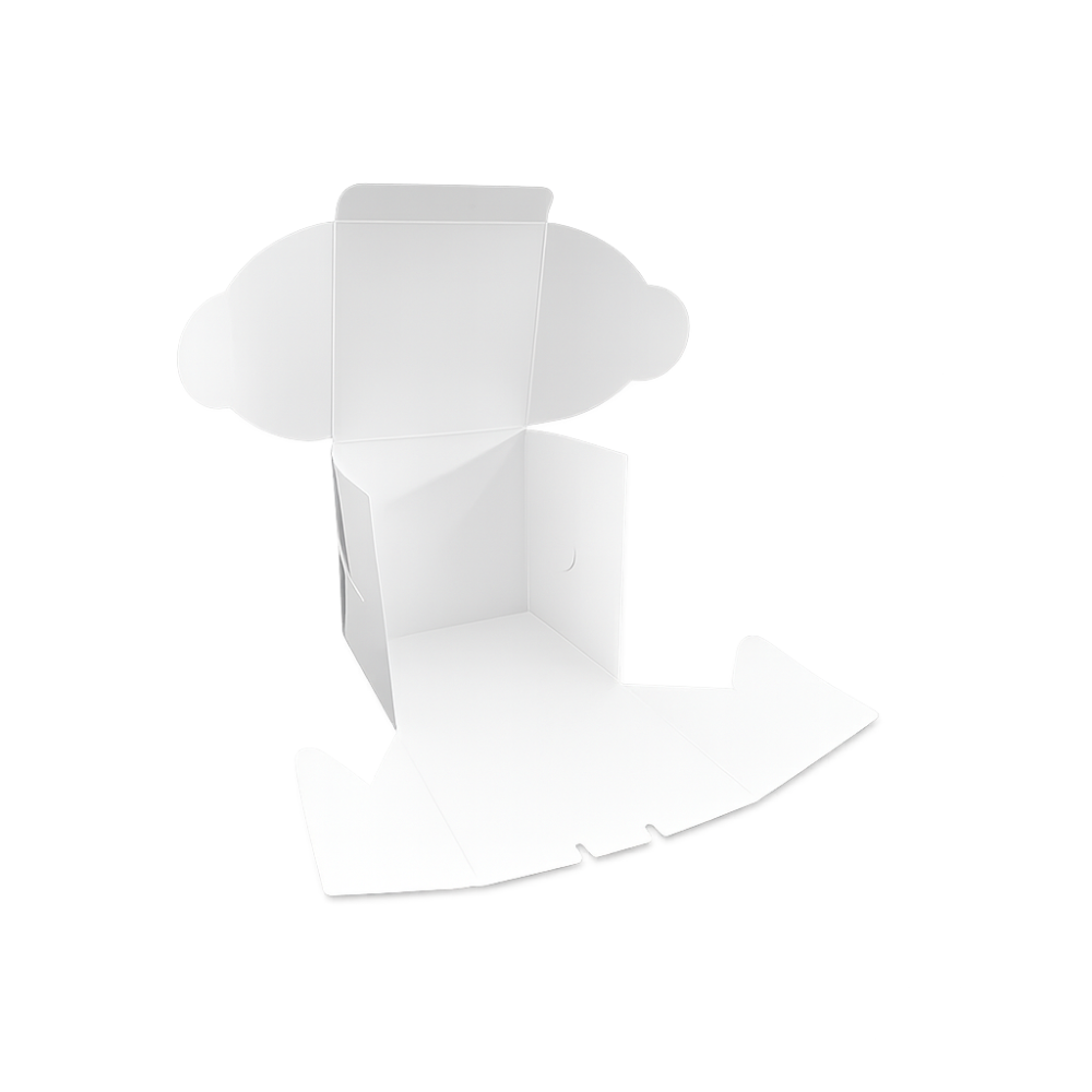 White Square Cake Paper Box Pastry Box | 4.25x4.25x4.25"