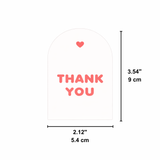 White Arch "Thank You" Seal Stickers | Decorative Labels | 3.54x2.12" - size