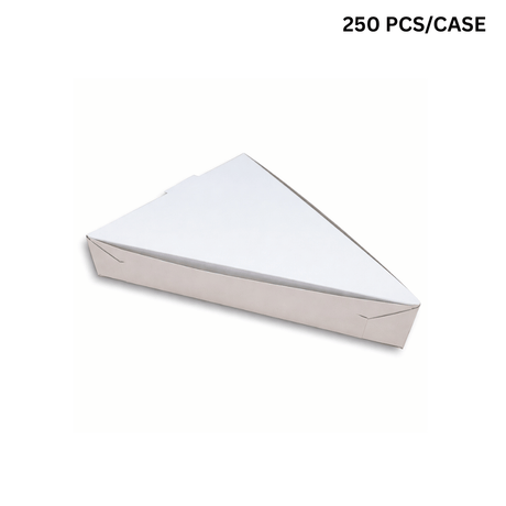 White Triangle Single Pizza Slice Paper Box | 8.75x9.75x1.75" -250 pcs