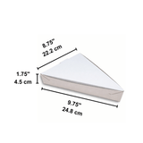 White Triangle Pizza Slice Box Single Slice Paper Togo Case | 8.75x9.75x1.75" - size