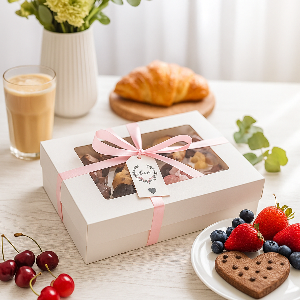 White Rectangular Cake Paper Box W/ Window | 13x10x3.5" - 104 Pcs
