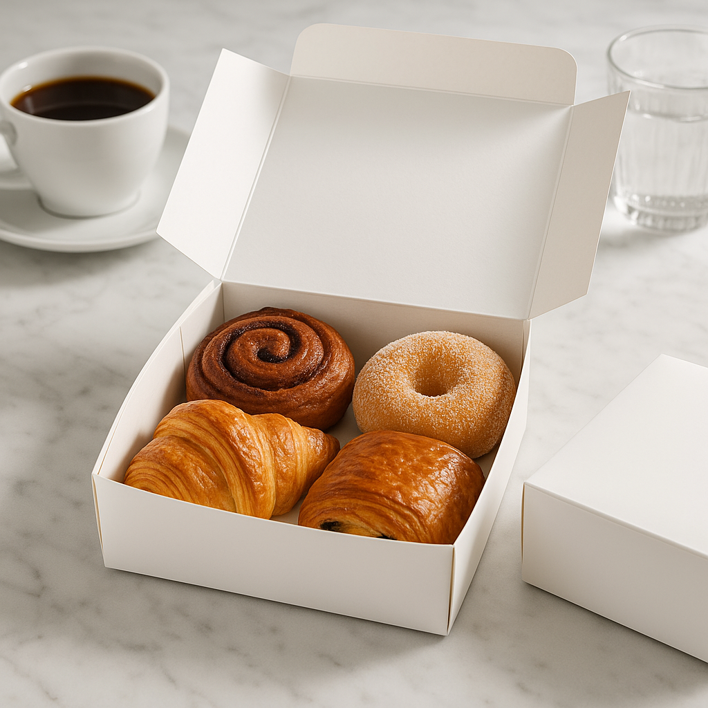 White Square Cake Paper Box Pastry Box | 11.25x11.25x5"
